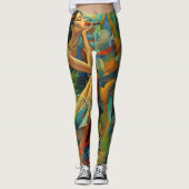 Abstrakte Kunst bunt Leggings (Vorderseite)