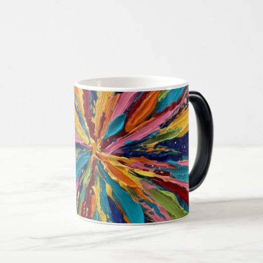 Abstrakte Kunst bunt Verwandlungstasse (VorderseiteRechts)