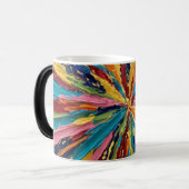 Abstrakte Kunst bunt Verwandlungstasse (Vorderseite Links)