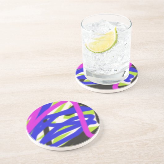 abstrakte Kunst bunte 4834 Sandstein Untersetzer (Seite)