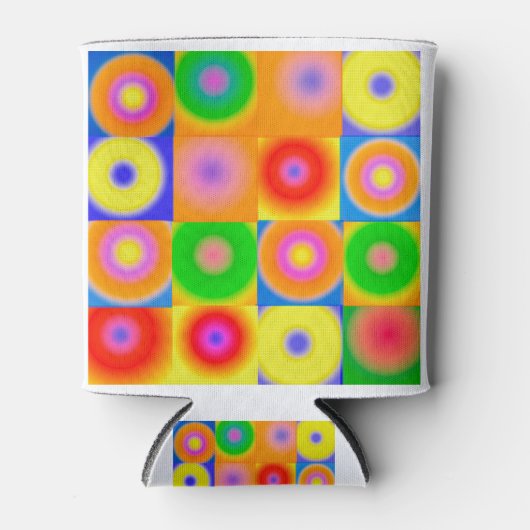 Abstrakte Kunst - buntes Glück Dosenkühler (Vorderseite)