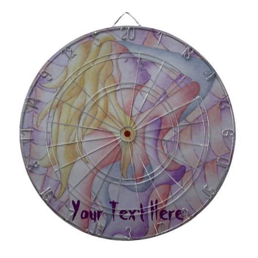 abstrakte Kunst, buntes Rosa, positives Retro Dartscheibe (vorne)