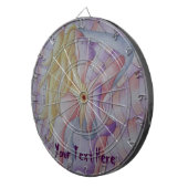 abstrakte Kunst, buntes Rosa, positives Retro Dartscheibe (Vorderseite rechts)