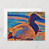 Abstrakte Kunst Canvasback Ente Postkarte (Vorne/Hinten)