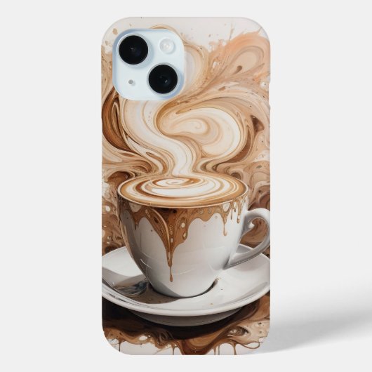Abstrakte Kunst Cappuccino Case-Mate iPhone Hülle (Rückseite)