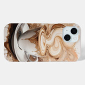 Abstrakte Kunst Cappuccino Case-Mate iPhone Hülle (Rückseite (Horizontal))