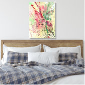 Abstrakte Kunst - Champagner Leinwanddruck (Insitu (Schlafzimmer))