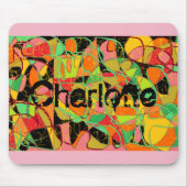 abstrakte Kunst Charlotte vom verwaisten schwarzen Mousepad (Vorne)