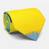 abstrakte Kunst "Cobalt Carnival" Krawatte (Gerollt)