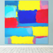 abstrakte Kunst "Cobalt Carnival" Leinwanddruck (Insitu (Holzboden))