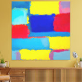 abstrakte Kunst "Cobalt Carnival" Leinwanddruck (Insitu (Wohnzimmer))
