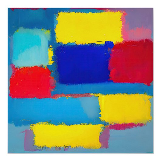 abstrakte Kunst "Cobalt Carnival" Poster (Vorderseite)