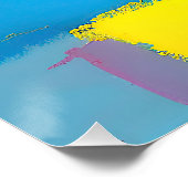 abstrakte Kunst "Cobalt Carnival" Poster (Ecke)