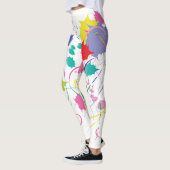 Abstrakte Kunst Cool Weiß Leggings (Links)