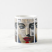 Abstrakte Kunst | Dame's Face Digital Art Kaffeetasse (Mittel)