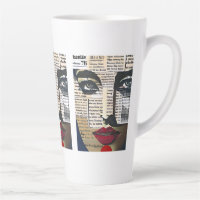 Abstrakte Kunst | Dame's Face Digital Text Art