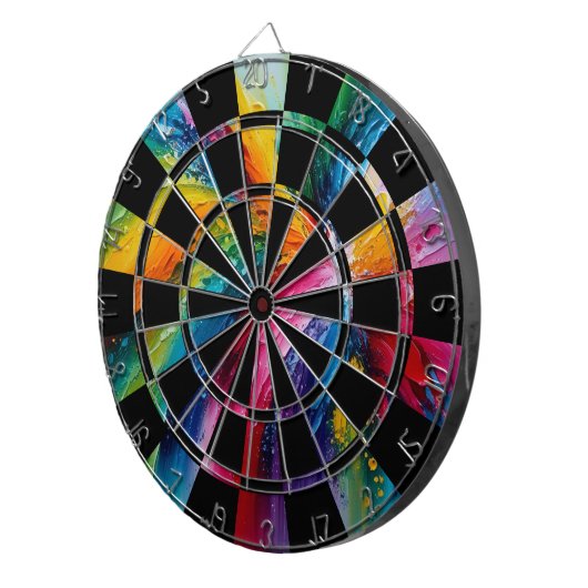 Abstrakte Kunst Dartscheibe (Vorderseite rechts)