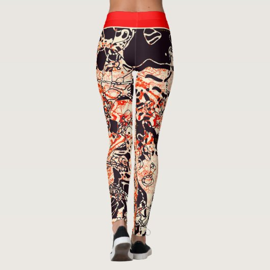 Abstrakte Kunst "Das Herz eines Planeten ist ein D Leggings (Rückseite)