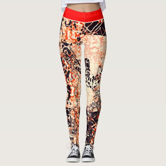 Abstrakte Kunst "Das Herz eines Planeten ist ein D Leggings (Vorderseite)