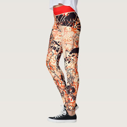 Abstrakte Kunst "Das Herz eines Planeten ist ein D Leggings (Links)