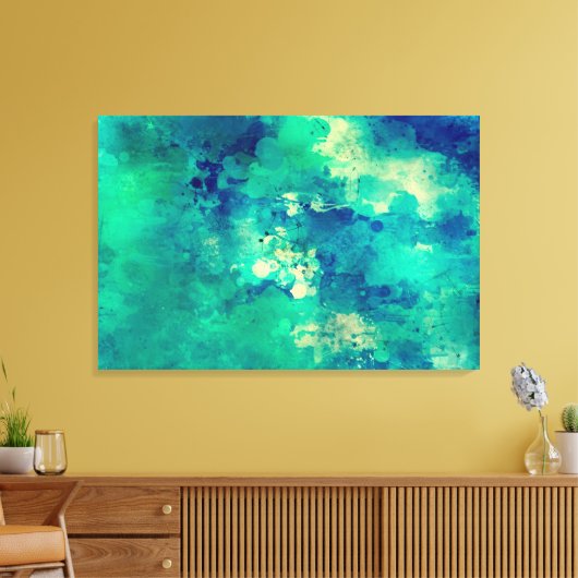 Abstrakte Kunst "Deep Ocean" Leinwanddruck (Insitu (Wohnzimmer))