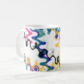 Abstrakte Kunst-Deko-Tasse Kaffeetasse (Vorderseite Links)