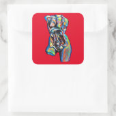 abstrakte Kunst der Anatomie Quadratischer Aufkleber (Tasche)