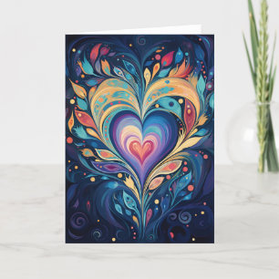 Abstrakte Kunst der ewigen Liebe Feiertagskarte