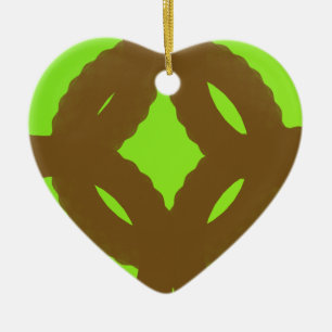 abstrakte Kunst der grünen Ewigkeit Keramikornament