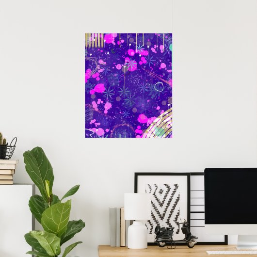 Abstrakte Kunst: der kreative Geist Poster (Heimbüro)