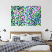 Abstrakte Kunst der Lila Lilacs und Springbrunnen Leinwanddruck (Insitu (Schlafzimmer))