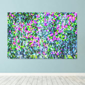 Abstrakte Kunst der Lila Lilacs und Springbrunnen Leinwanddruck (Insitu (Holzboden))