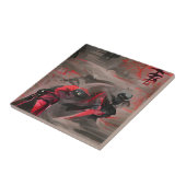 Abstrakte Kunst der Ninja roten Todes Fliese (Seite)