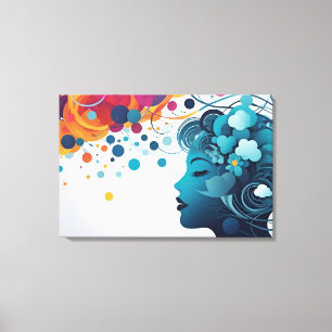 Abstrakte Kunst der psychischen Gesundheit Leinwanddruck