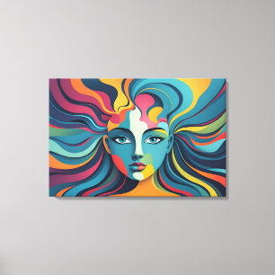 Abstrakte Kunst der psychischen Gesundheit Leinwanddruck