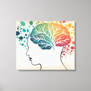 Abstrakte Kunst der psychischen Gesundheit Leinwanddruck