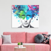 Abstrakte Kunst der psychischen Gesundheit Leinwanddruck (Insitu (Wohnzimmer))