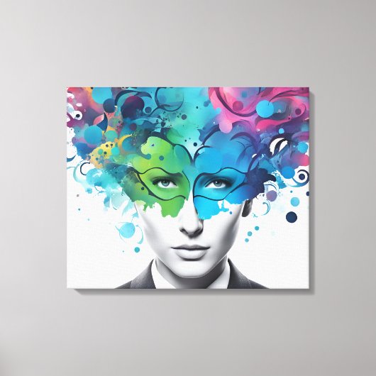 Abstrakte Kunst der psychischen Gesundheit Leinwanddruck (Vorderseite)