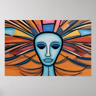 Abstrakte Kunst der psychischen Gesundheit Poster