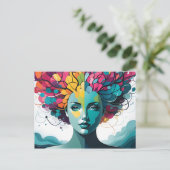 Abstrakte Kunst der psychischen Gesundheit Postkarte (Stehend Vorderseite)