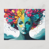 Abstrakte Kunst der psychischen Gesundheit Postkarte (Vorderseite)