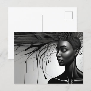 Abstrakte Kunst der psychischen Gesundheit Postkarte