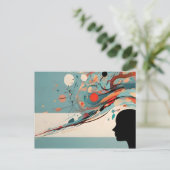 Abstrakte Kunst der psychischen Gesundheit Postkarte (Stehend Vorderseite)