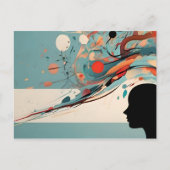Abstrakte Kunst der psychischen Gesundheit Postkarte (Vorderseite)