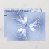 Abstrakte Kunst der Snow Angels Postkarte (Vorne/Hinten)