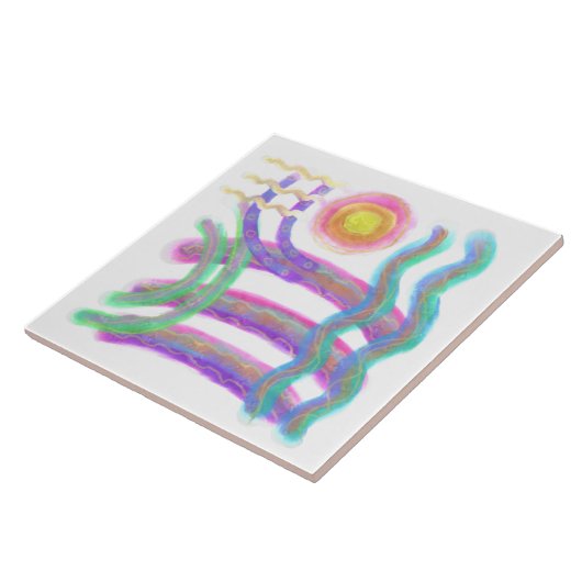 Abstrakte Kunst der Sonne Fliese (Seite)