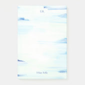 Abstrakte Kunst des Blauen Ozeans Personalisierter Post-it Klebezettel (Vorderseite)