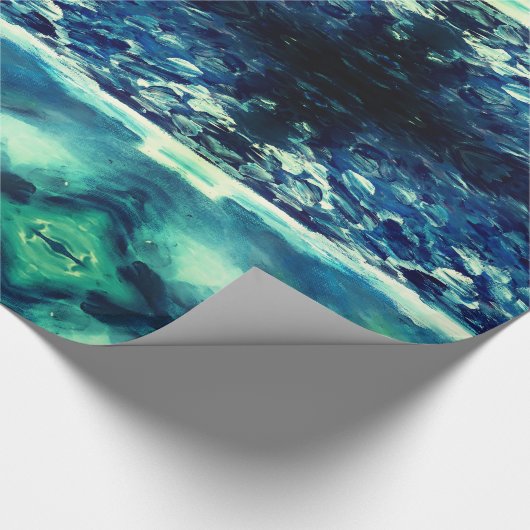 Abstrakte Kunst des Blauen Sturms Geschenkpapier (Ecke)