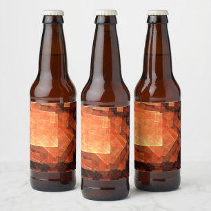 Abstrakte Kunst des Fensterlichts Bierflaschenetikett