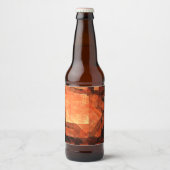 Abstrakte Kunst des Fensterlichts Bierflaschenetikett (Vorderseite)
